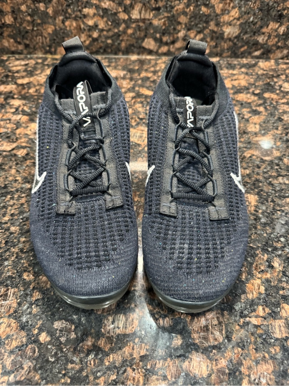 Nike Black Flyknit VaporMax Slip-On Sneakers
